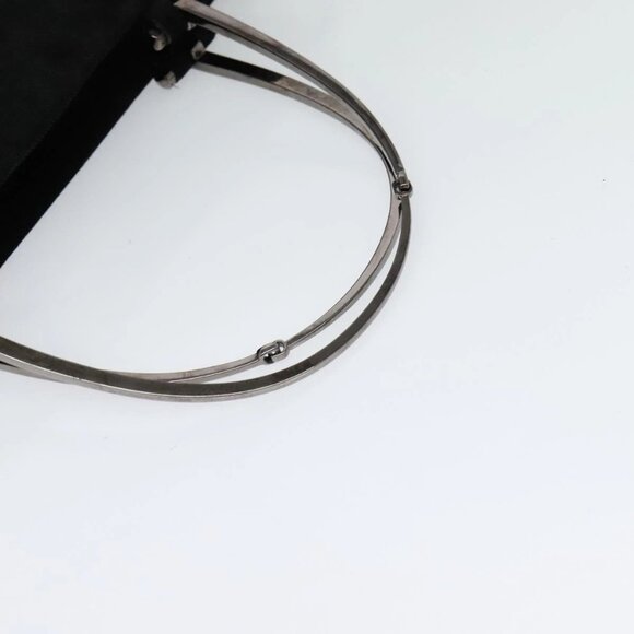 GUCCI Hand Bag Suede Black Silver 002 1025 Auth ep9555 - Picture 8 of 16